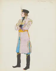 GROUP OF FOUR COSTUME DESIGNS FOR BORIS GODOUNOV, 1912 by Dorothy Carleton Smyth, 1912, sold Oct 2023