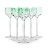 Koloman Moser, HARLEQUIN SET OF SIX 'METEOR' WINE GLASSES, CIRCA 1900