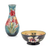 William Moorcroft, 'ORCHID & SPRING FLOWERS' BOWL, CIRCA 1925