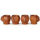 Robert 'Mouseman' Thompson, SET OF FOUR EGG CUPS, CIRCA 1960's-70's, 1960, oak