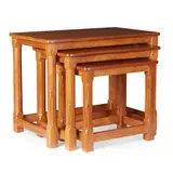 Robert 'Mouseman' Thompson, NEST OF THREE TABLES, 1970's, 1970, adzed oak