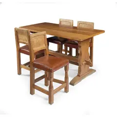 Thomas ‘Gnomeman’ Whittaker, DINING SET, CIRCA 1960, 1960, oak