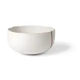 Gordon Baldwin, Bowl in the Form of a Painting, circa 1981, 1981, stoneware with oxide abstract linear design in black and pink