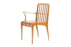 Basil Spence, 'Allegro' Armchair, designed 1949, 1949, laminated wood and leather upholstery