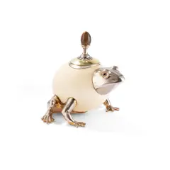 Anthony Redmile, Frog Box and Cover, hardstone finial and glass