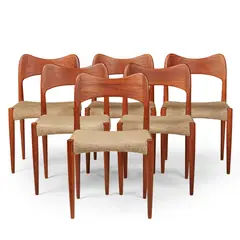 Arne Hovmand-Olsen, Set of Six Dining Chairs, teak