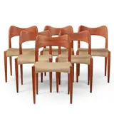 Arne Hovmand-Olsen, Set of Six Dining Chairs, teak