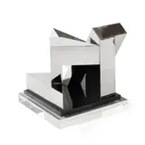 Paul Mount, Ginglymus, 1984, 1984, stainless steel on slate base and perspex plinth