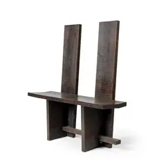 Jim Partridge, Double Seat, 1984, 1984, scorched oak
