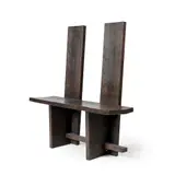 Jim Partridge, Double Seat, 1984, 1984, scorched oak