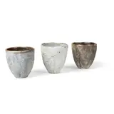 Akiko Hirai, Three Tea Bowls, stoneware with glazed rim
