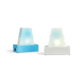 Pair of 'Doran' Table Lights, designed 1978 by Ettore Sottsass, 1978, glass and enamelled metal, sold Apr 2023