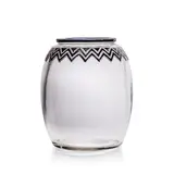 René Lalique, KOUDOUR VASE, NO. 968, clear and black enamelled