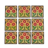 GROUP OF NINE GOTHIC REVIVAL TILES, CIRCA 1860 by Augustus Welby Northmore Pugin, 1860, glazed earthenware, sold Apr 2023