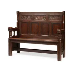 William Eden Nesfield, AESTHETIC MOVEMENT HALL SETTLE, CIRCA 1868, 1868, oak