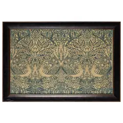 William Morris, 'DOVE AND ROSE' PATTERN FRAMED PANEL, CIRCA 1879, 1879, silk and wool double cloth