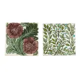 William De Morgan, TWO 6-INCH TILES, CIRCA 1880
