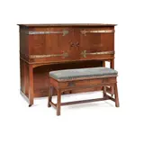 Mackay Hugh Baillie Scott, ARTS & CRAFTS ‘MANXMAN’ PIANO AND STOOL, CIRCA 1904, 1904, oak