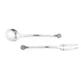 Edward Spencer, ARTS & CRAFTS PRESERVE SPOON & PICKLE FORK, LONDON 1913, 1913, silver