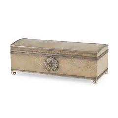 John Paul Cooper, ARTS & CRAFTS CASKET, CIRCA 1907, 1907, silver metal and shagreen