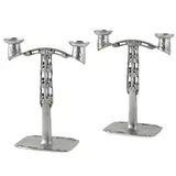 Archibald Knox, PAIR OF 'TUDRIC' CANDELABRA, CIRCA 1904, 1904, pewter