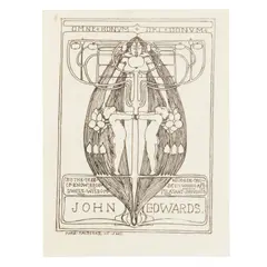 Margaret MacDonald, BOOKPLATE FOR JOHN EDWARDS, 1896, 1896