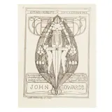 Margaret MacDonald, BOOKPLATE FOR JOHN EDWARDS, 1896, 1896