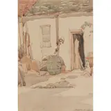 ARTIST'S COTTAGE, ARRAN by Jessie M. King, sold Apr 2023