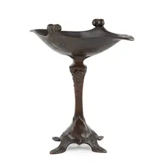 Georges Engrand, ART NOUVEAU TAZZA, CIRCA 1910, 1910, patinated bronze