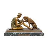 Demetre Chiparus, ACCIDENT DE CHASSE, gilt and cold-painted bronze