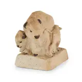 Stella R. Crofts, 'AMERICAN BISON', DATED 1925, 1925, unglazed stoneware