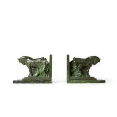 William Reid Dick, 'CONTROLLED ENERGY'; PAIR OF FIGURES, CIRCA 1930, 1930, bronze