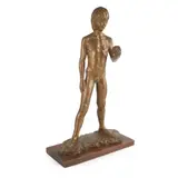 Benno Schotz, STUDY OF CHRISTOPHER WITH APPLE, bronze