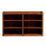Robert 'Mouseman' Thompson, OPEN BOOKCASE, CONTEMPORARY, oak and burr oak with adjustable shelves and carved mouse signature