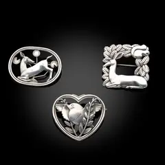 Arno Malinowski, THREE BROOCHES, 1933-1944, 1933