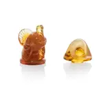 René Lalique, DINDON SEAL, NO. 215, yellow and enamelled white