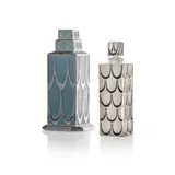 René Lalique, PARFUM (A, C, J or N) SCENT BOTTLE, LUCIEN LELONG - 1, frosted and black enamelled