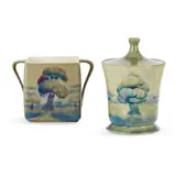 'HAZELDENE' POT & COVER, 1914 by William Moorcroft, 1914, glazed earthenware signed in green 'W, sold Jan 2023