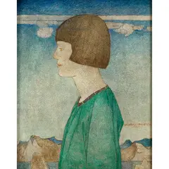 Edward Reginald Frampton, HEAD OF A GIRL, 1920, 1920