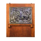 Stanley Thorogood, ST GEORGE AND THE DRAGON, 1912, 1912, glazed ceramic relief plaque mounted in original oak frame