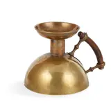 'KORDOFAN' CANDLEHOLDER, CIRCA 1880 by Christopher Dresser, 1880, brass and walnut, sold Jan 2023