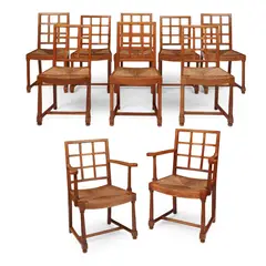 Philip Tilden, COMPOSITE SET OF TEN DINING CHAIRS, 1922-1925, 1922, oak