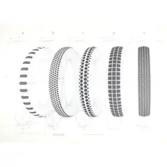 Richard Hamilton, FIVE TYRES REMOULDED, 1972, 1972