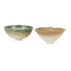Peter Lane, TWO BOWLS, glazed porcelain