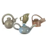 Walter Keeler, THREE TEAPOTS, CONTEMPORARY, salt-glazed stoneware