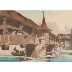 Frank Brangwyn, THE POTTERIEREI, BRUGES, 1924, 1924