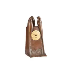 Anton Puchegger, 'NOUS PORTONS BONHEUR' MANTEL CLOCK, CIRCA 1910, 1910, patinated bronze