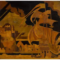 THE GALLEON, CIRCA 1920 by Frank Brangwyn, 1920, sold Jan 2023