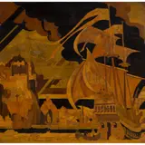 THE GALLEON, CIRCA 1920 by Frank Brangwyn, 1920, sold Jan 2023