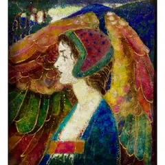 Stanley Thorogood, ARTS & CRAFTS PLAQUE, 1906, 1906, enamel with gilt embellishments